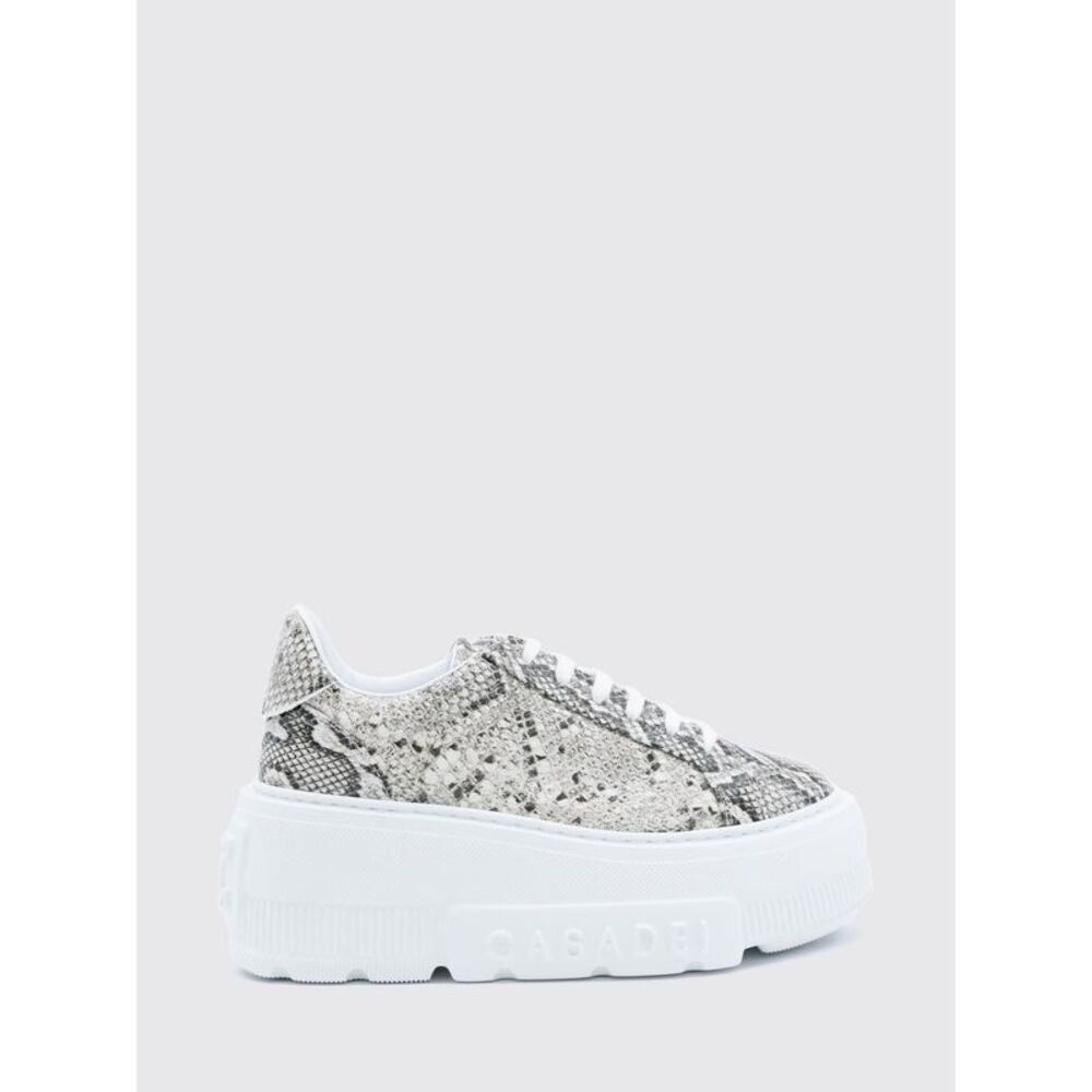 Casadei Women Nexus Python Print Leather Platform Sneakers Casadei